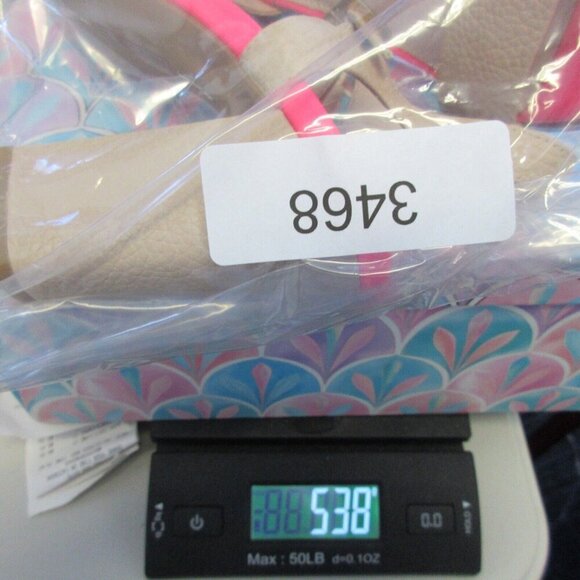 Vince Camuto Novasi Women Sandals 7 Beige Pink Pebble Leather High Heels y2k 538 - Picture 10 of 10